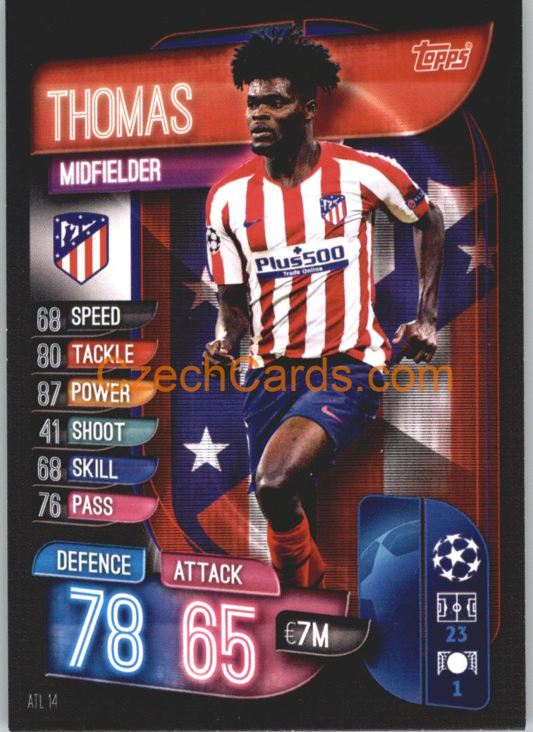 Thomas Partey 2019/20 Topps Match Attax #ATL 14