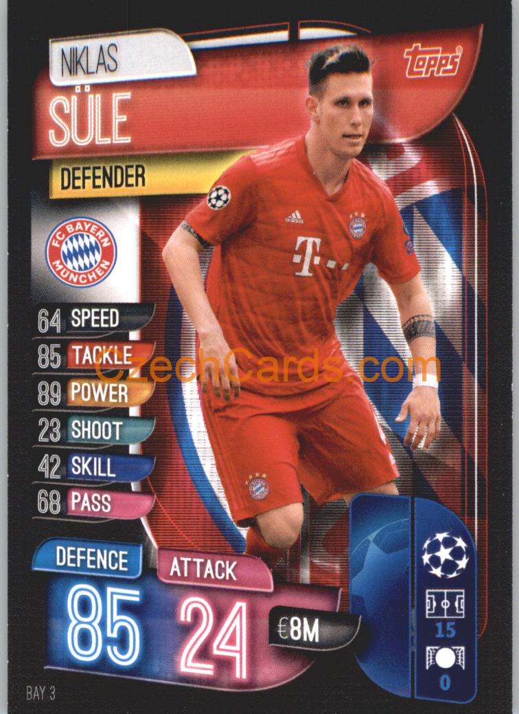 Niklas Süle 2019/20 Topps Match Attax #BAY 3