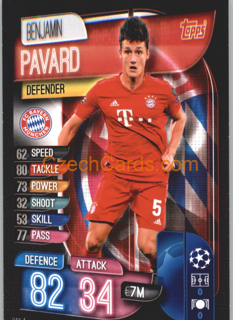 Benjamin Pavard 2019/20 Topps Match Attax #BAY 4