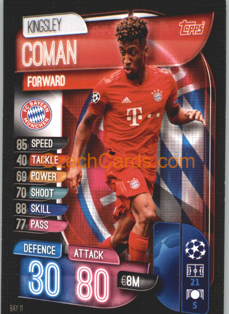 Kingsley Coman 2019/20 Topps Match Attax #BAY 11
