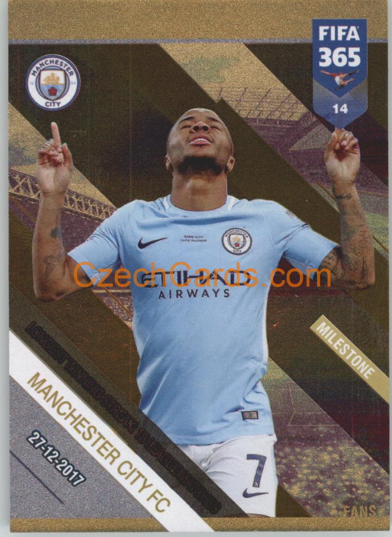 Raheem Sterling 2019 Panini FIFA 365 Milestones #14