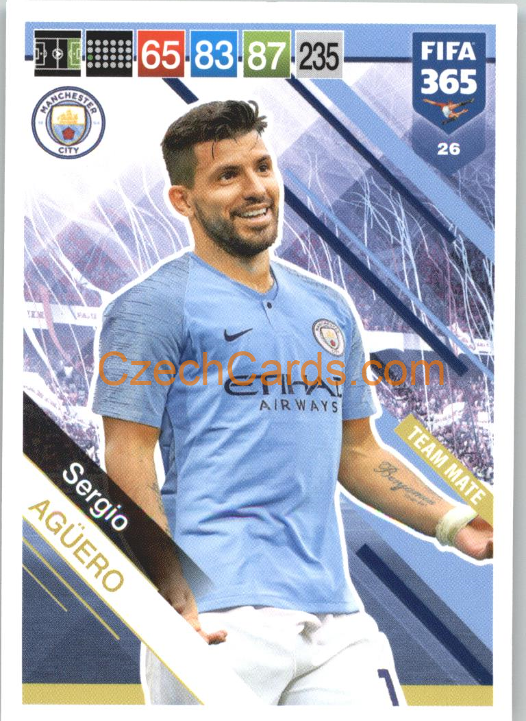 Sergio Agüero 2019 Panini FIFA 365 #26
