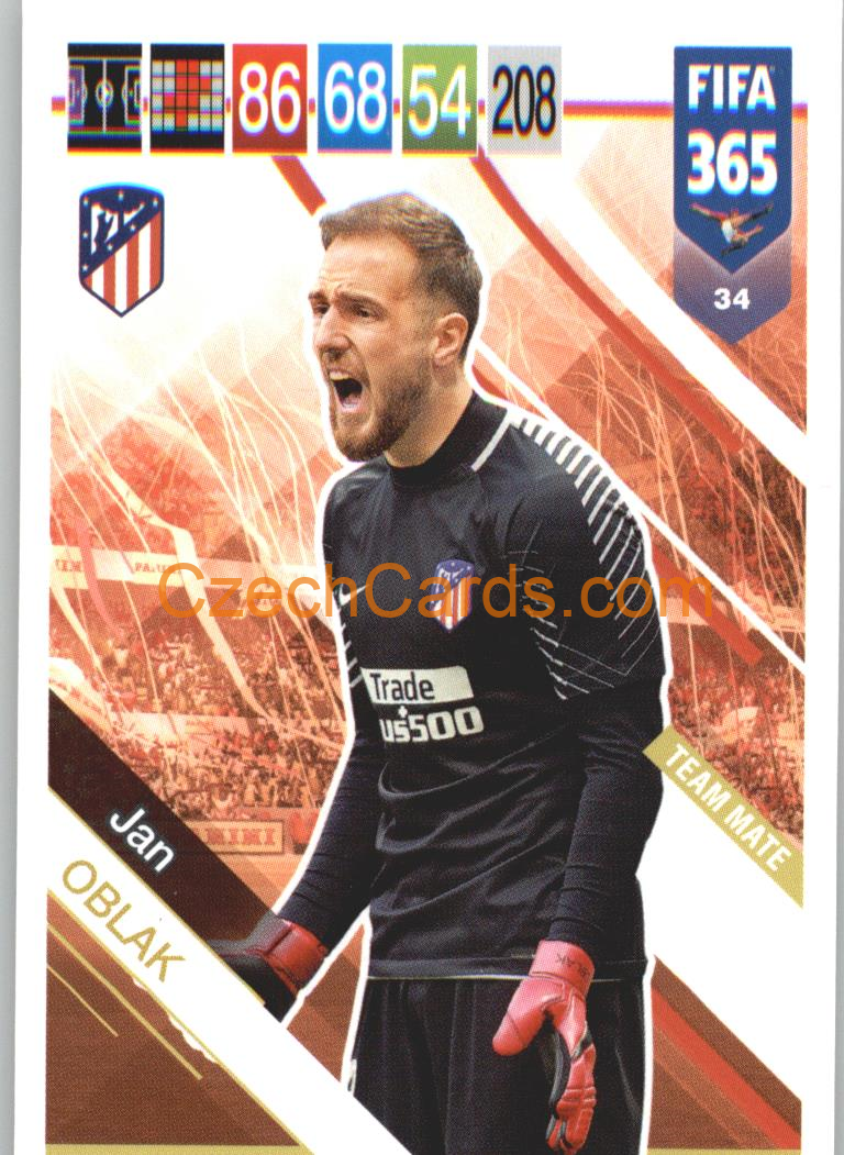 Jan Oblak 2019 Panini FIFA 365: #34