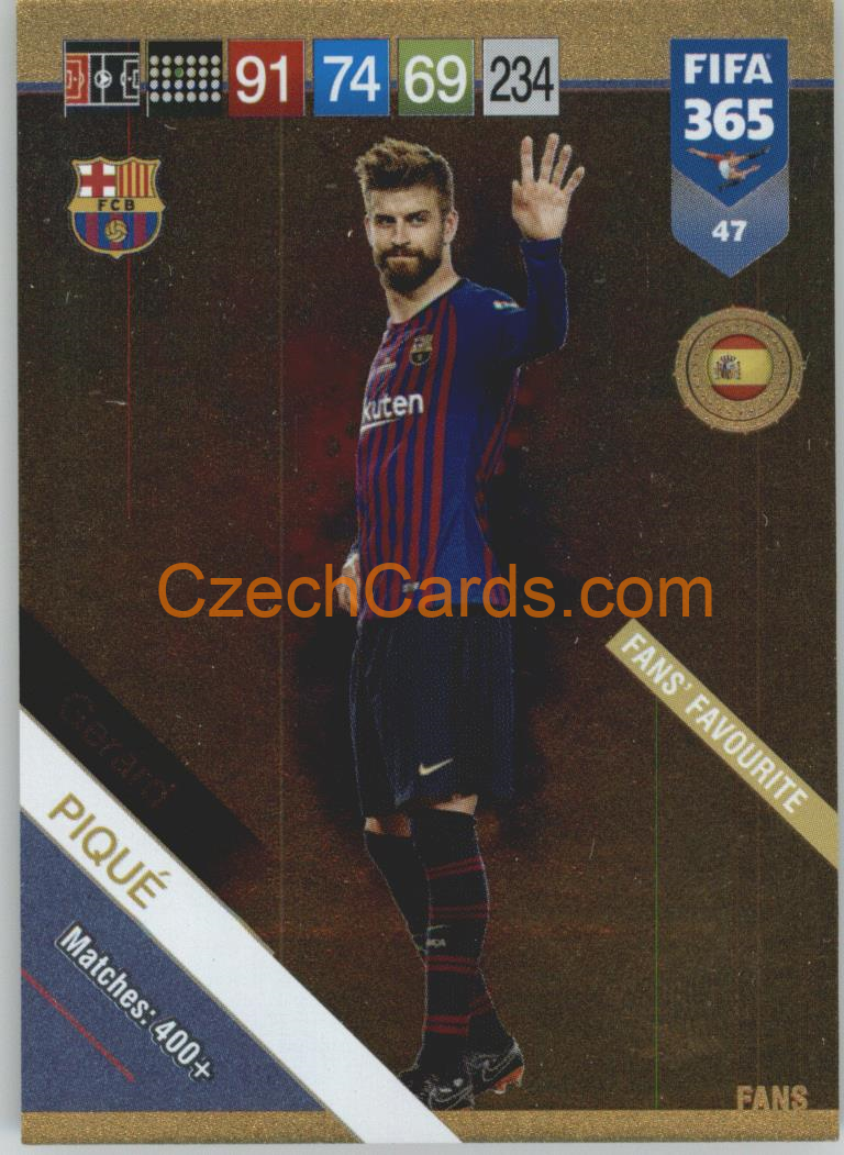 Gerard Piqué 2019 Panini FIFA 365 FANS: #47