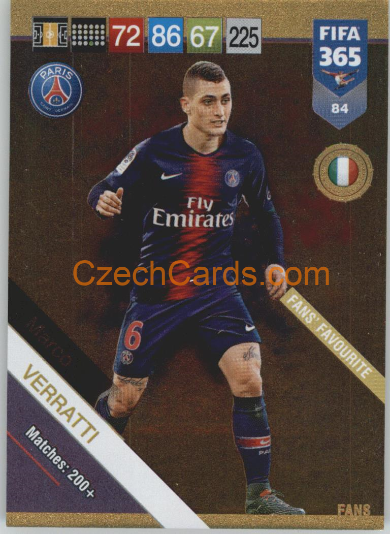 Marco Verratti 2019 Panini FIFA 365 FANS #84