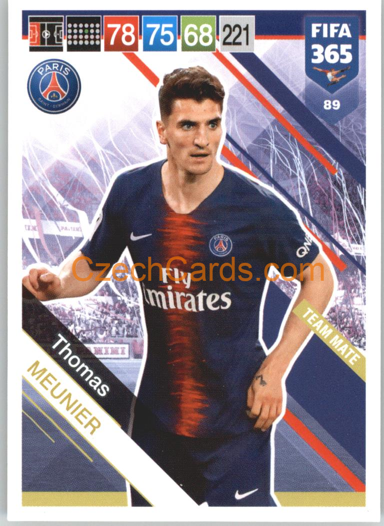 Thomas Meunier 2019 Panini FIFA 365 #89
