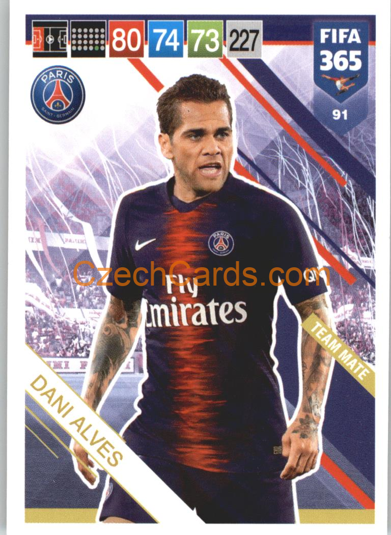 Dani Alves 2019 Panini FIFA 365 #91