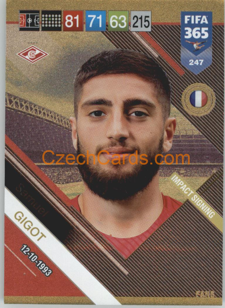 Samuel Gigot 2019 Panini FIFA 365 FANS #247