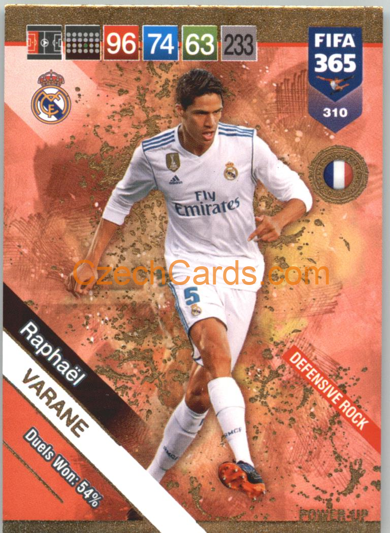 Raphaël Varane 2019 Panini FIFA 365 POWER-UP #310
