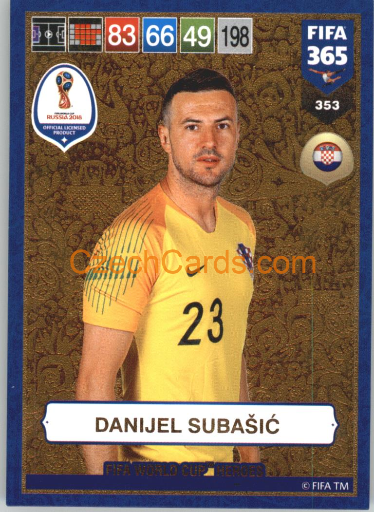Danijel Subašić 2019 Panini FIFA 365 GOLD: FIFA World Cup Heroes #353
