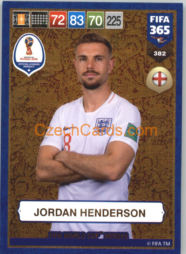 Jordan Henderson 2019 Panini FIFA 365 GOLD: FIFA World Cup Heroes #382