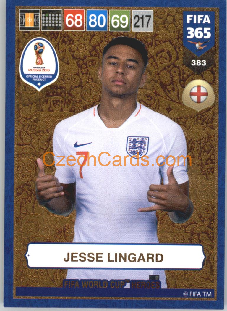 Jesse Lingard 2019 Panini FIFA 365 GOLD: FIFA World Cup Heroes #383
