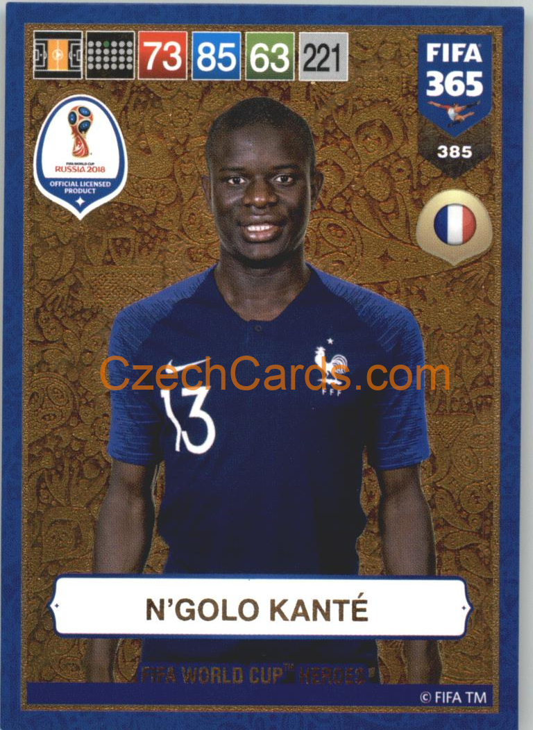 N'Golo Kanté 2019 Panini FIFA 365 GOLD: FIFA World Cup Heroes #385