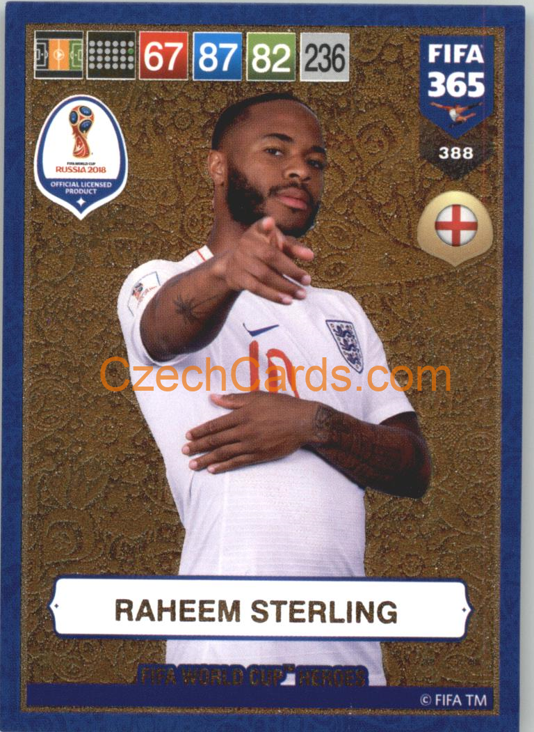 Raheem Sterling 2019 Panini FIFA 365 GOLD: FIFA World Cup Heroes #388