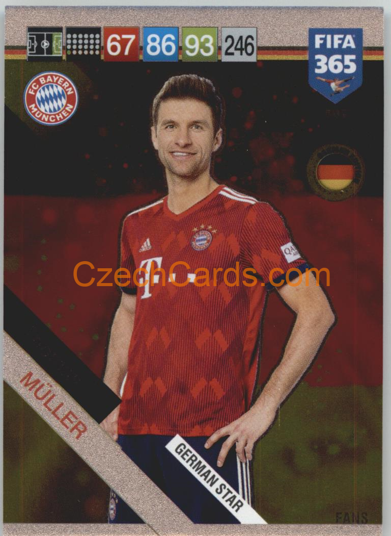 Thomas Müller 2019 Panini FIFA 365 German Stars #407