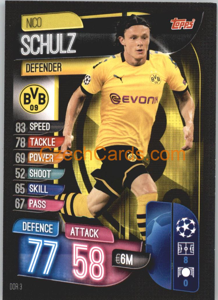 Nico Schulz 2019/20 Topps Match Attax #DOR 3