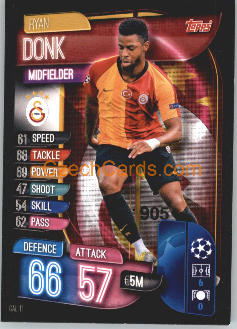 Ryan Donk 2019/20 Topps Match Attax #GAL 11