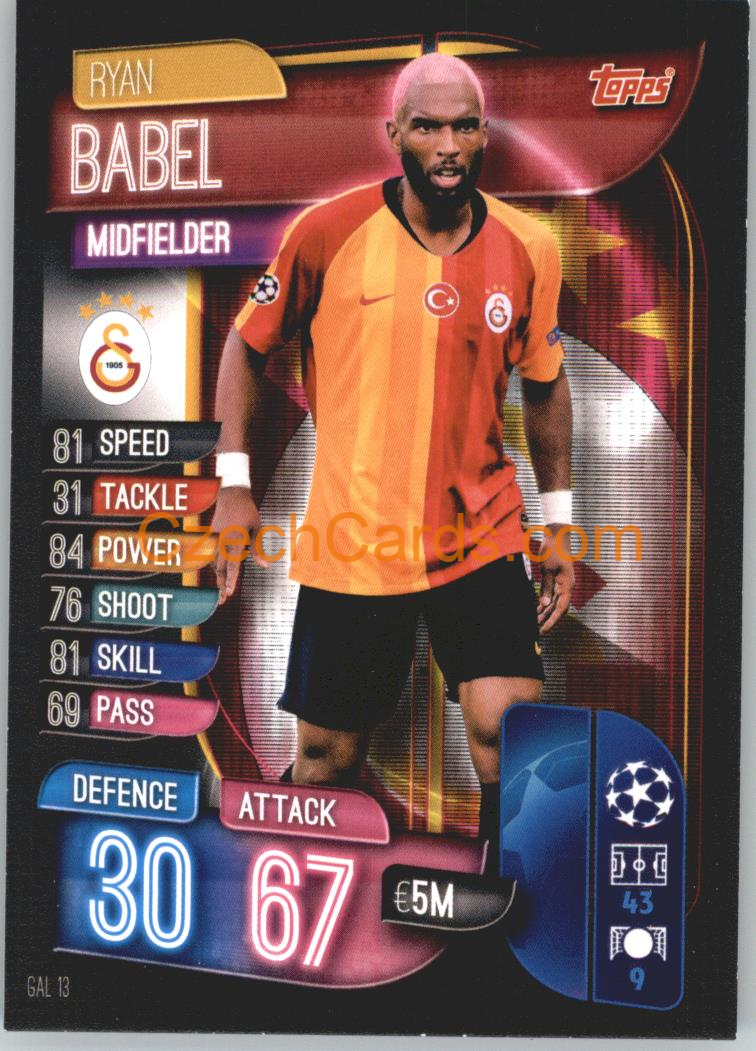 Ryan Babel 2019/20 Topps Match Attax #GAL 13
