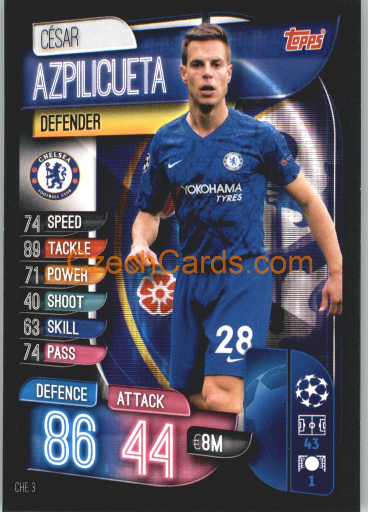 César Azpilicueta 2019/20 Topps Match Attax #CHE 3