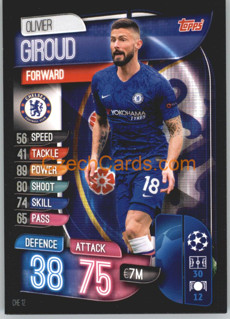 Olivier Giroud 2019/20 Topps Match Attax #CHE 12