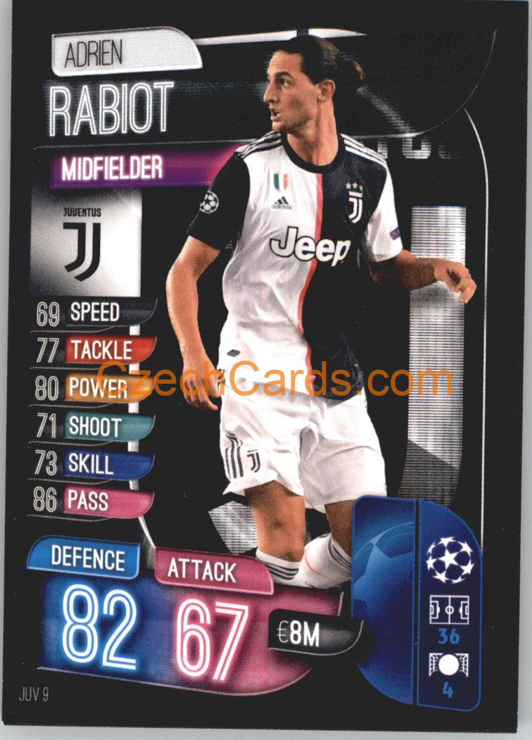 Adrien Rabiot 2019/20 Topps Match Attax #JUV 9
