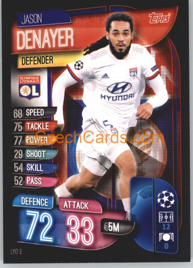 Jason Denayer 2019/20 Topps Match Attax #LYO 3