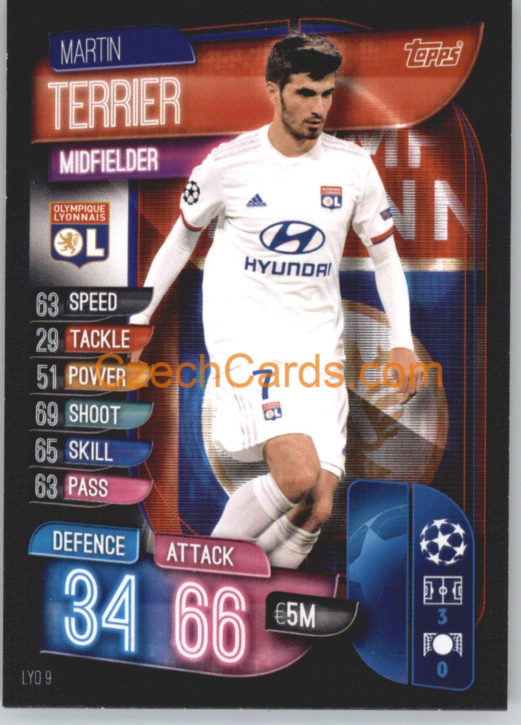 Martin Terrier 2019/20 Topps Match Attax #LYO 9