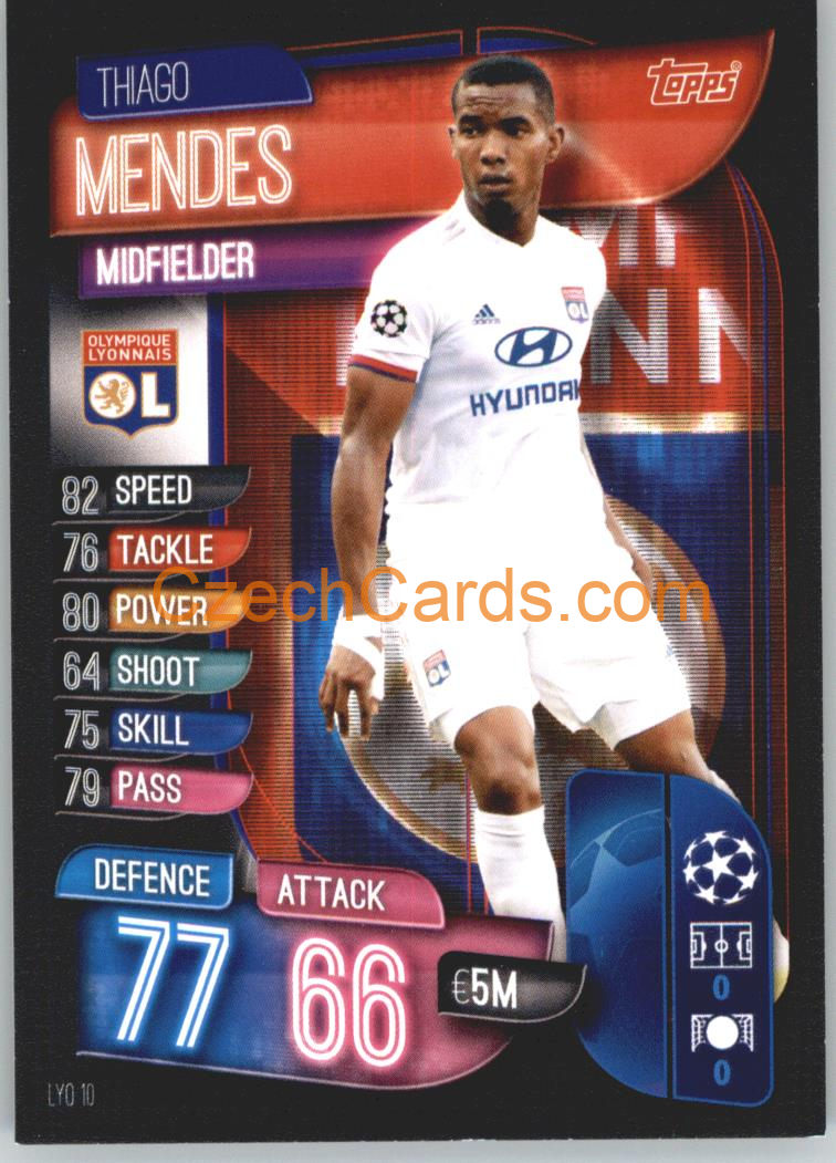 Thiago Mendes 2019/20 Topps Match Attax #LYO 10