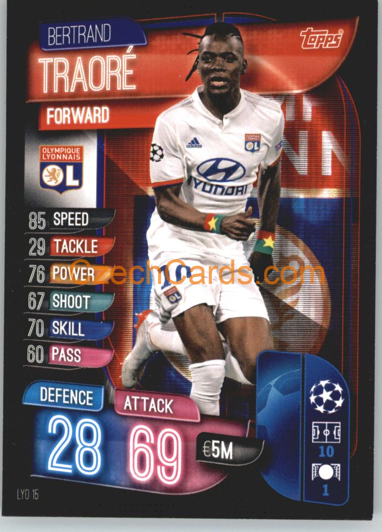 Bertrand Traoré 2019/20 Topps Match Attax #LYO 15