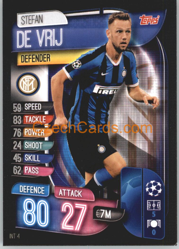 Stefan de Vrij 2019/20 Topps Match Attax #INT 4