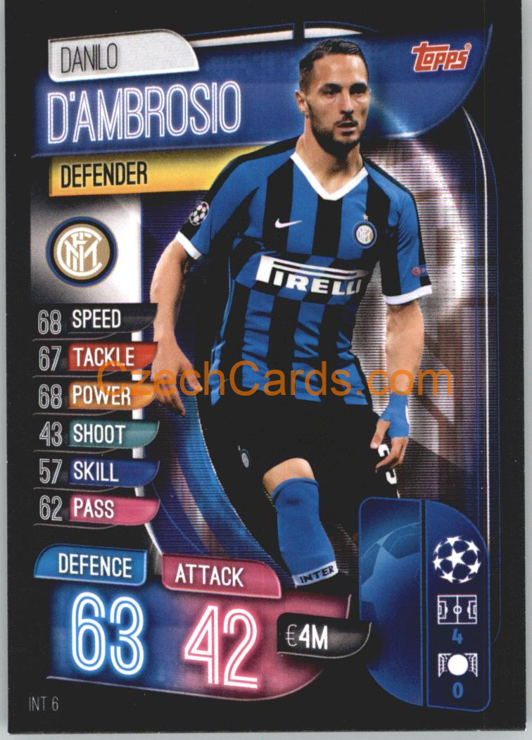 Danilo D'Ambrosio 2019/20 Topps Match Attax #INT 6