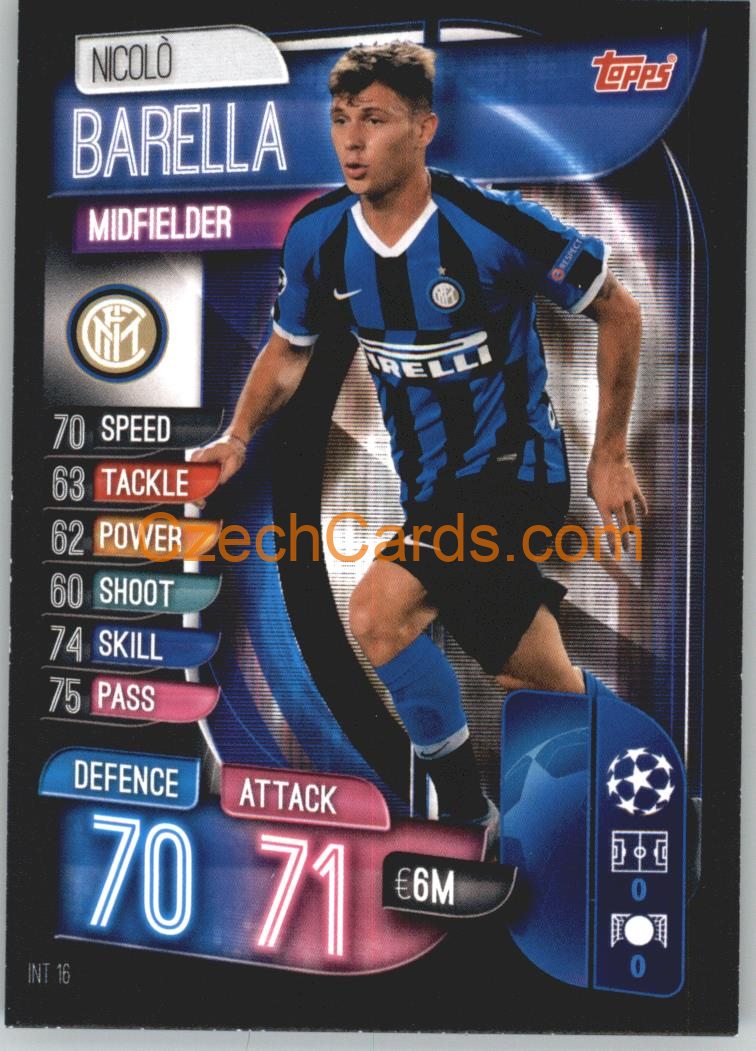 Nicolo Barella 2019/20 Topps Match Attax #INT 16
