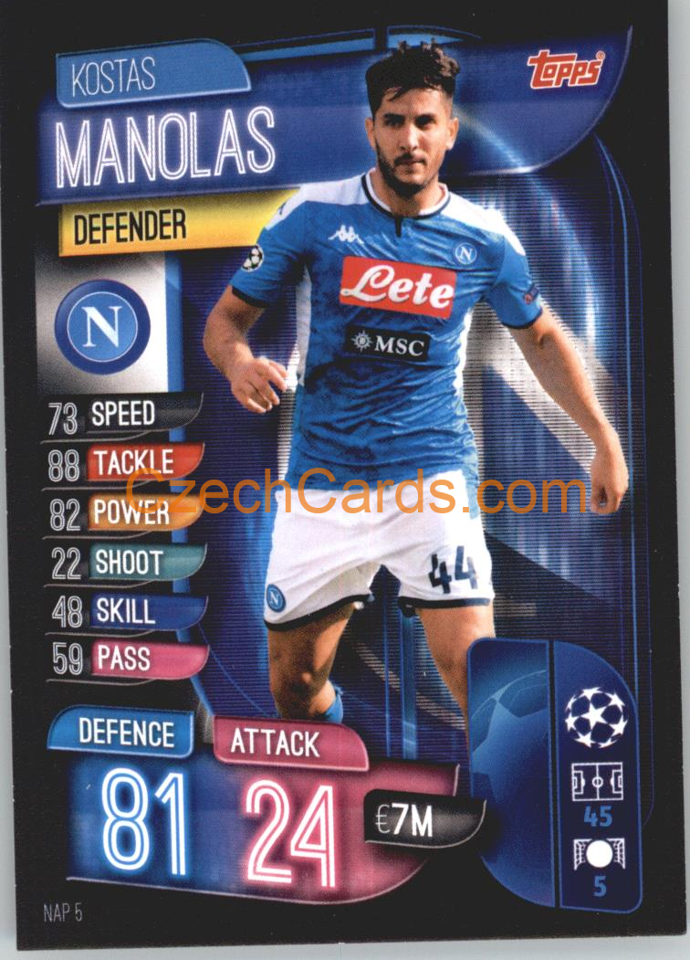Kostas Manolas 2019/20 Topps Match Attax #NAP 5