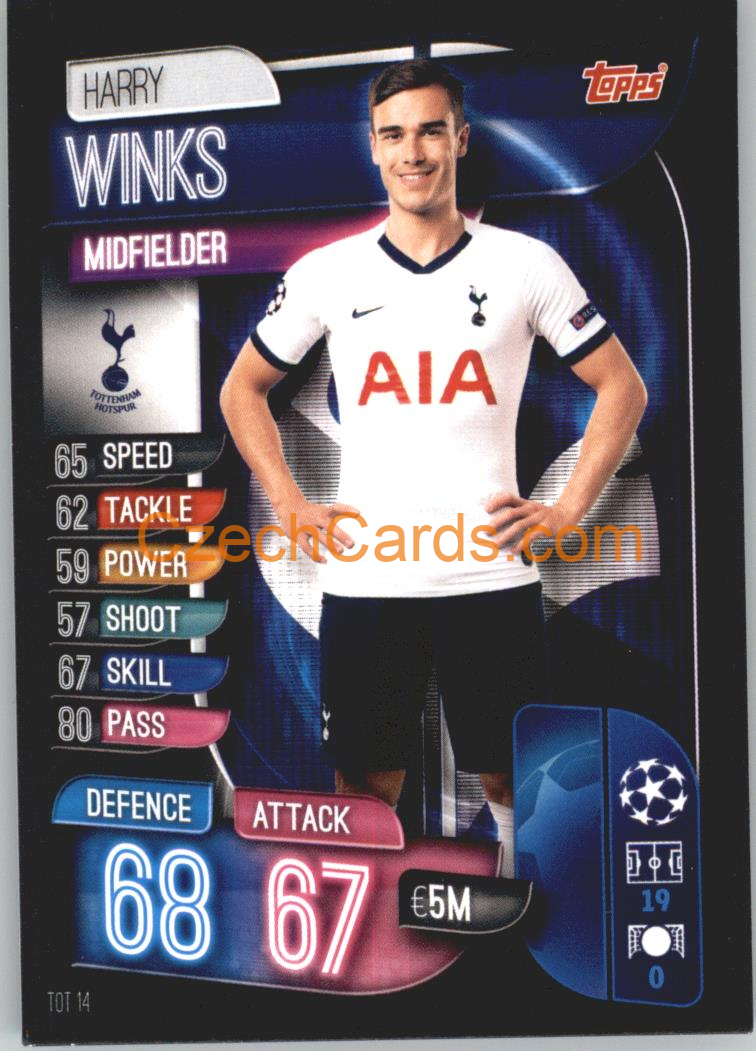 Harry Winks 2019/20 Topps Match Attax #TOT 14