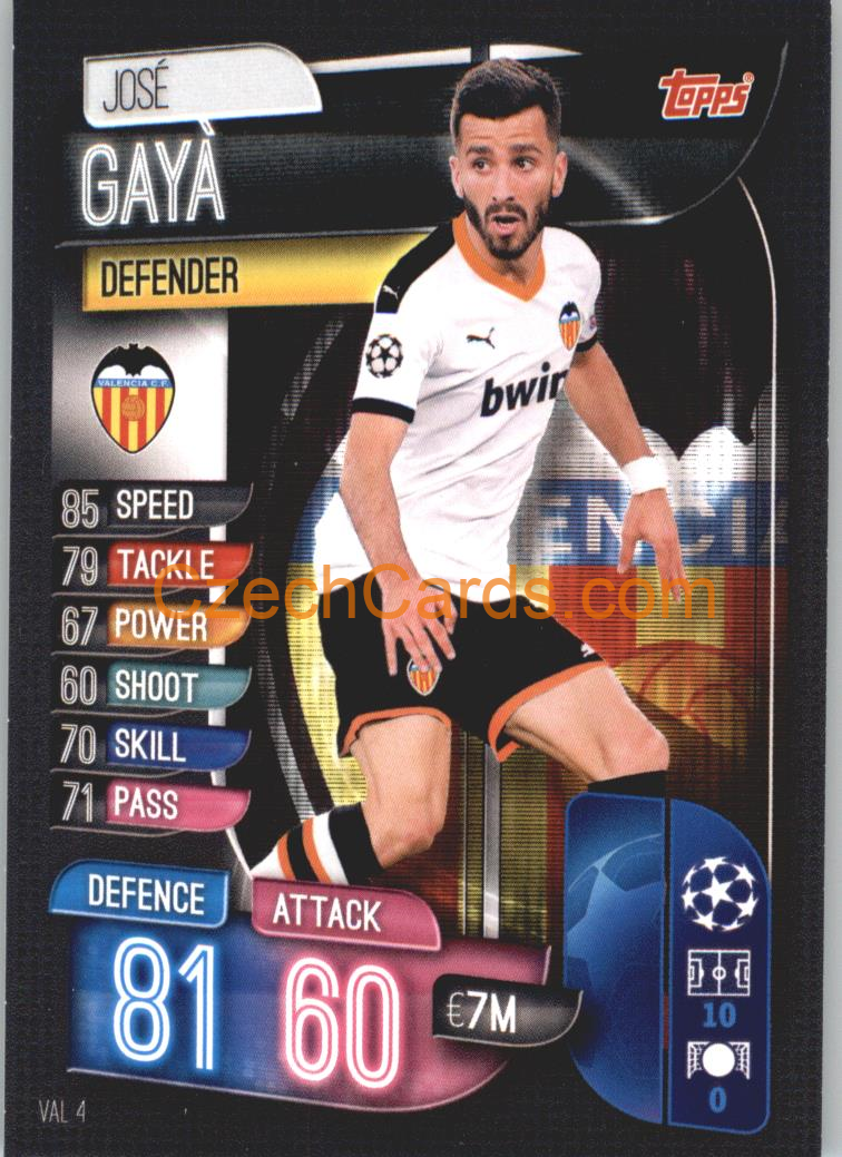 José Gayà 2019/20 Topps Match Attax #VAL 4