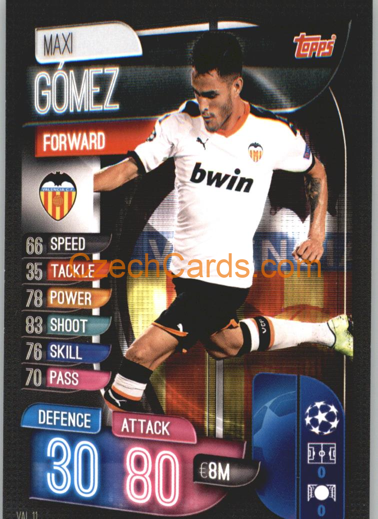 Maxi Gómez 2019/20 Topps Match Attax #VAL 11