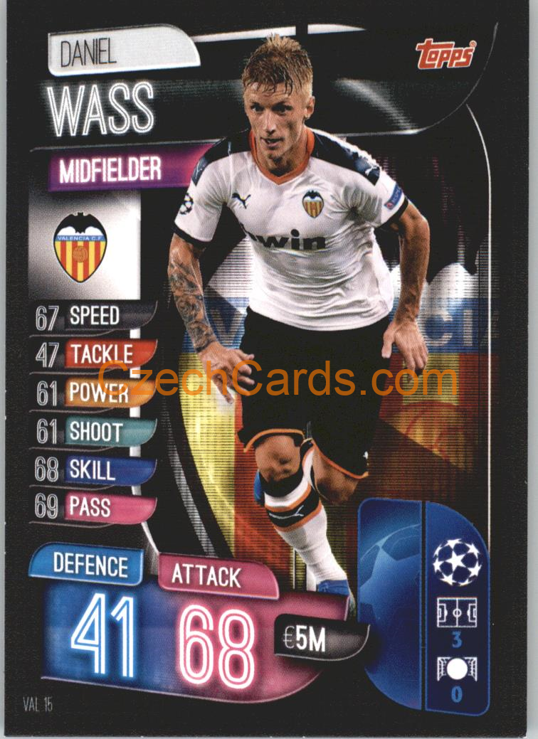 Daniel Wass 2019/20 Topps Match Attax #VAL 15