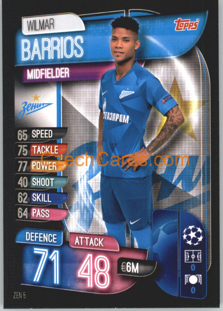 Wilmar Barrios 2019/20 Topps Match Attax #ZEN 5