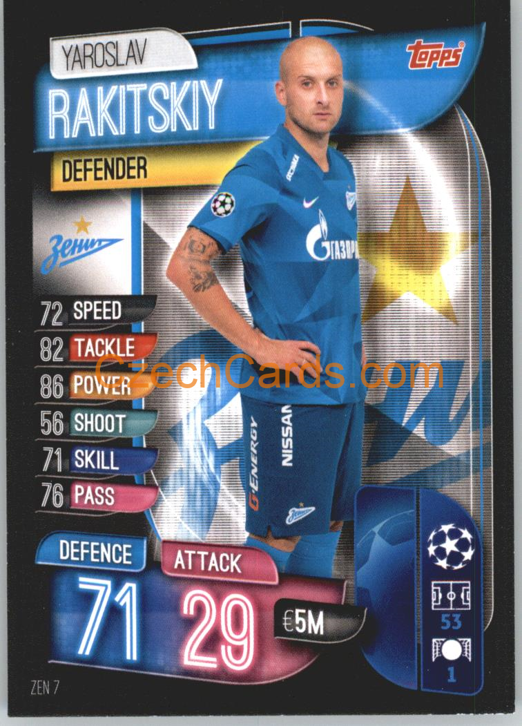 Yaroslav Rakitskiy 2019/20 Topps Match Attax #ZEN 7