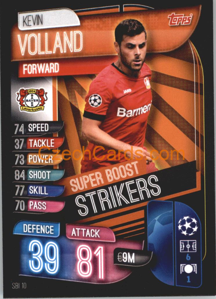 Kevin Volland 2019/20 Topps Match Attax Super Boost Strikers #SBI 10