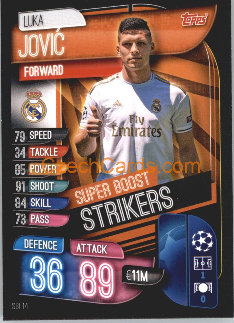 Luka Jović 2019/20 Topps Match Attax Super Boost Strikers #SBI 14