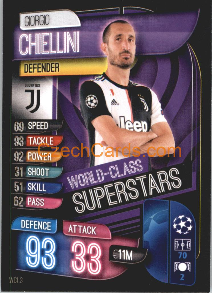 Giorgio Chiellini 2019/20 Topps Match Attax Super World-Class Superstars #WCI 4