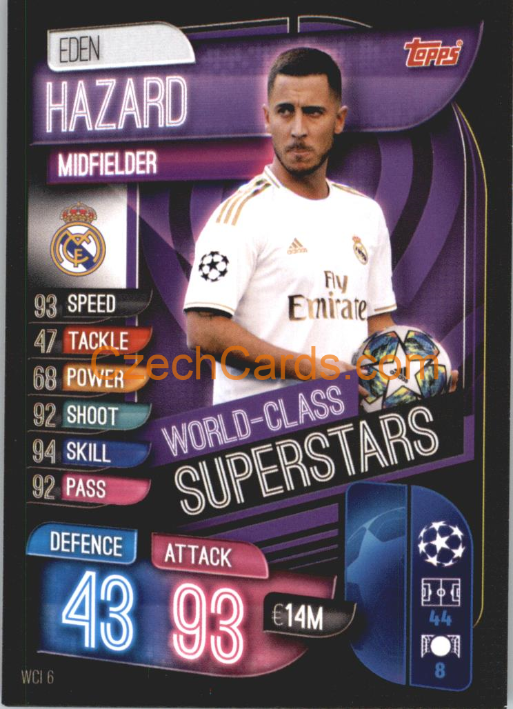 Eden Hazard 2019/20 Topps Match Attax Super World-Class Superstars #WCI 6