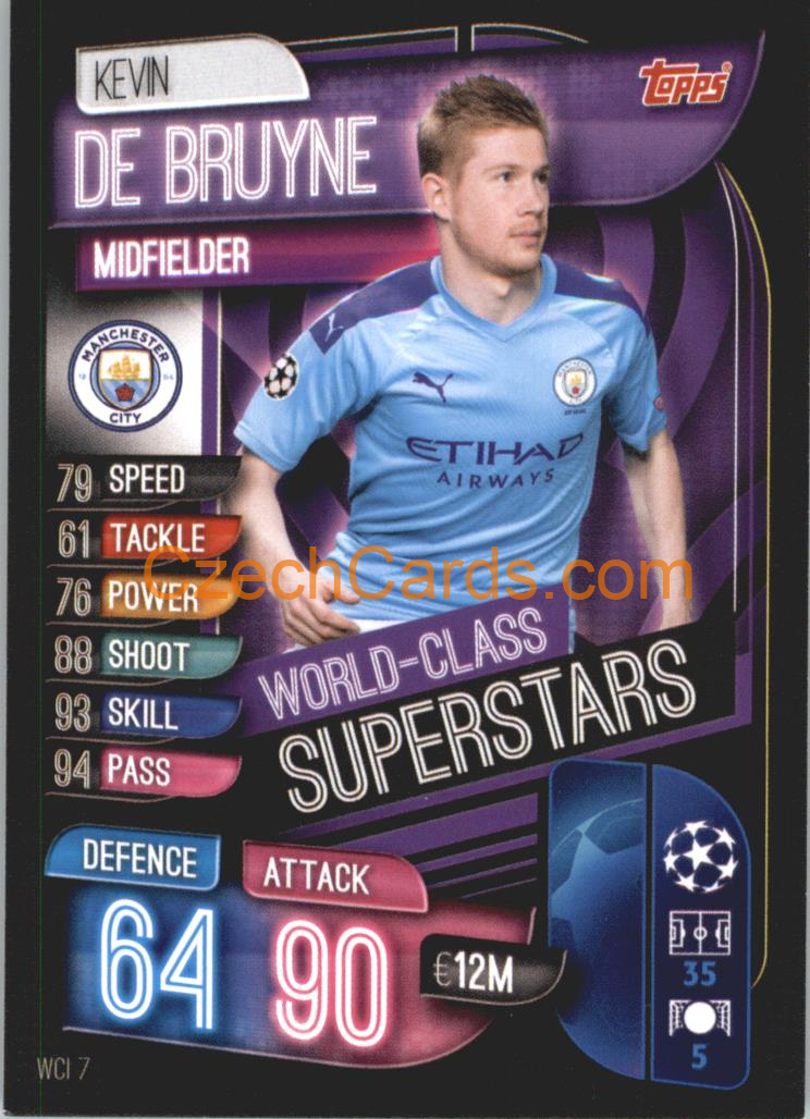 Kevin De Bruyne 2019/20 Topps Match Attax Super World-Class Superstars #WCI 7
