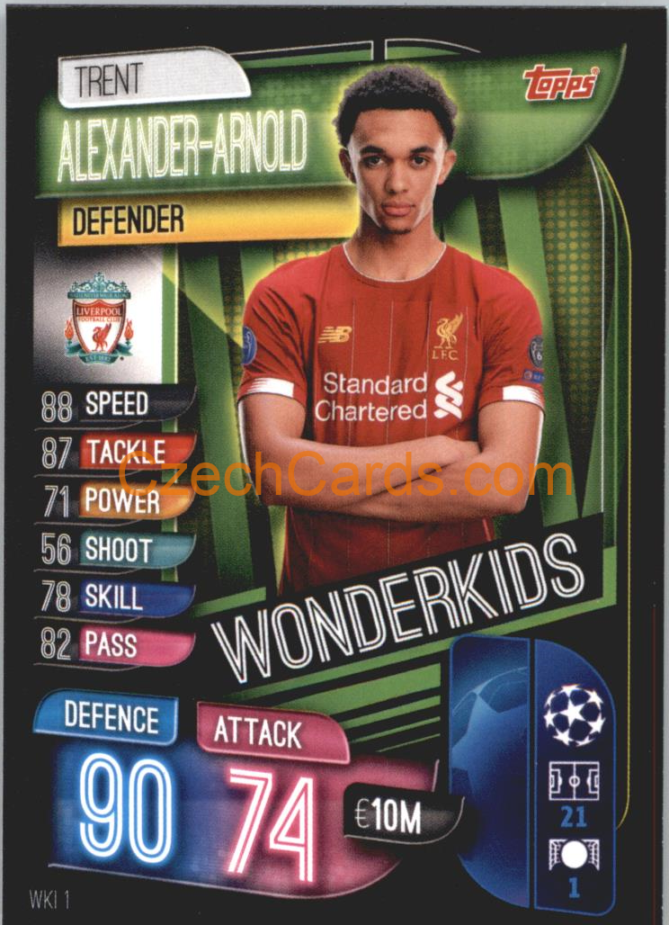 Trent Alexander-Arnold 2019/20 Topps Match Attax Wonderkids #WKI 1