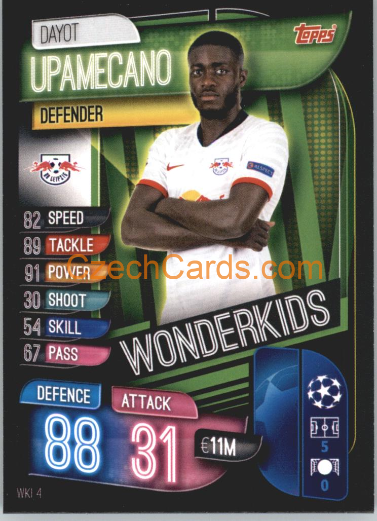 Dayot Upamecano 2019/20 Topps Match Attax Wonderkids #WKI 4