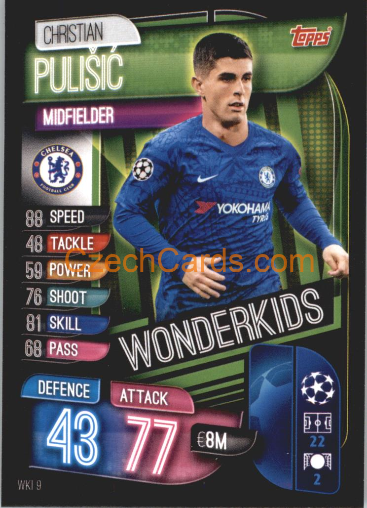 Christian Pulisic 2019/20 Topps Match Attax Wonderkids #WKI 9