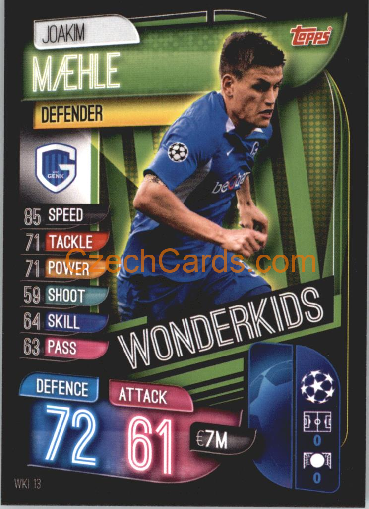 Joakim Mæhle 2019/20 Topps Match Attax Wonderkids #WKI 13