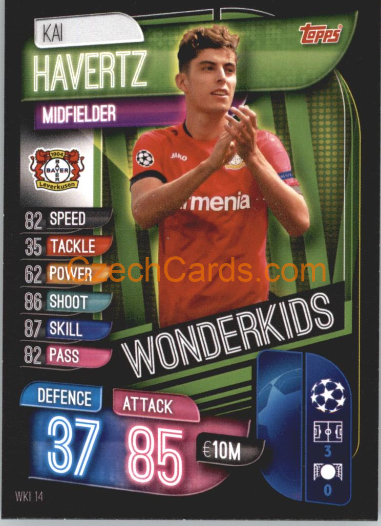Kai Havertz 2019/20 Topps Match Attax Wonderkids #WKI 14