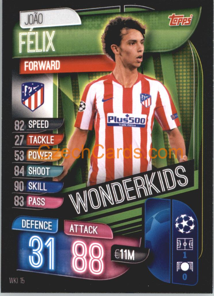 Joao Félix 2019/20 Topps Match Attax Wonderkids #WKI 15